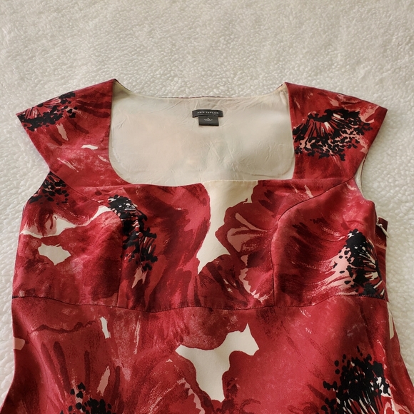 Ann Taylor Sleevless Silk Dress Sz 0 - Picture 6 of 7